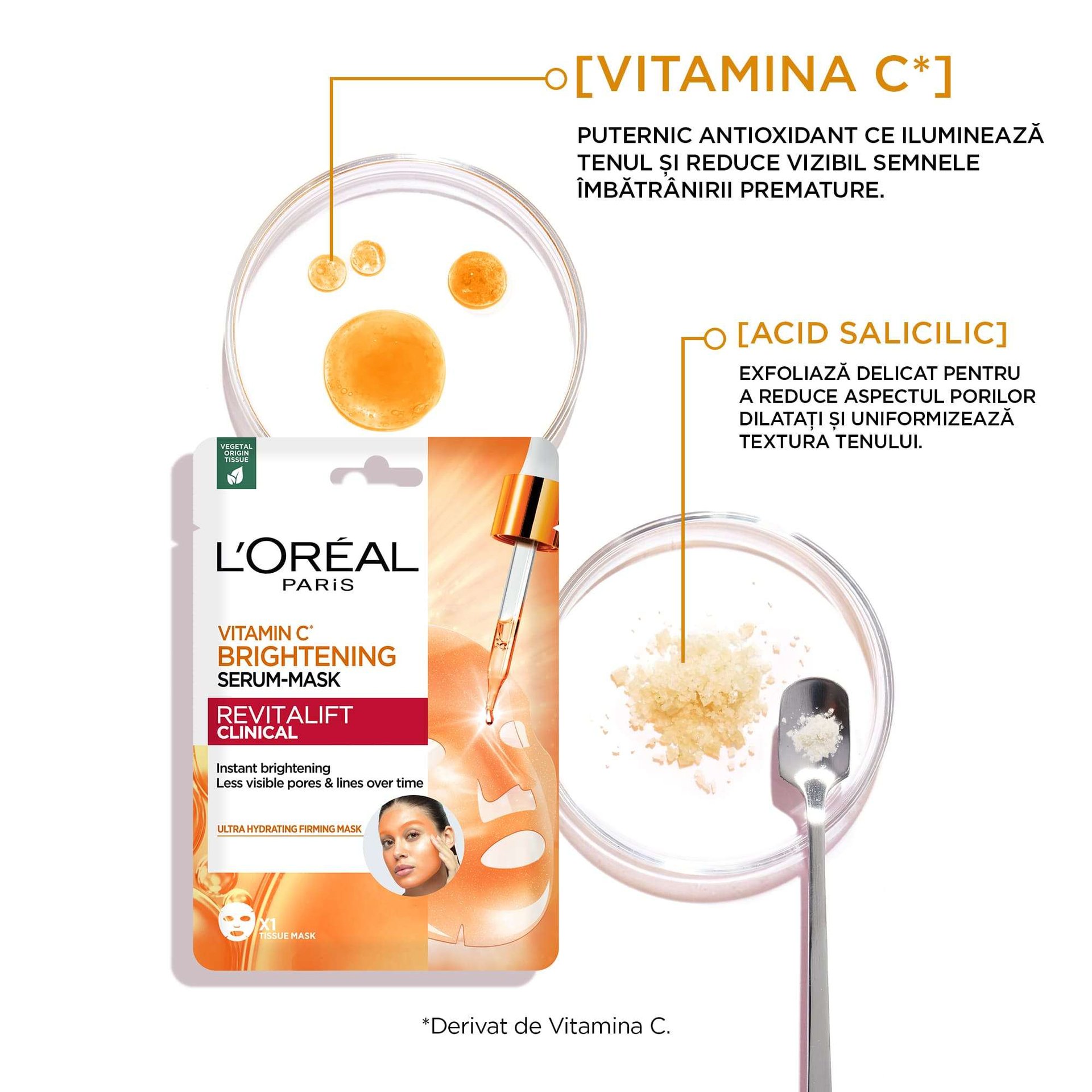 Masca Servetel cu serum Revitalift Clinical ingrediente